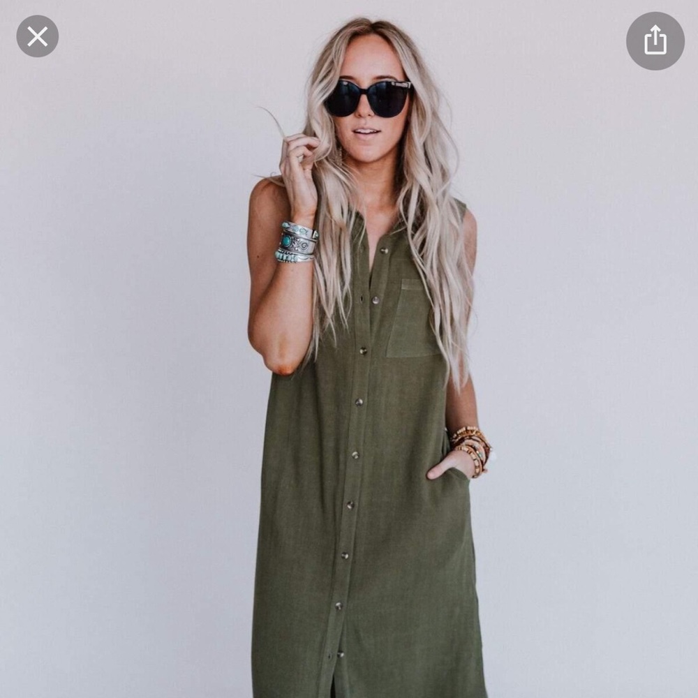 Moreno Valley Linen Shirt Dress